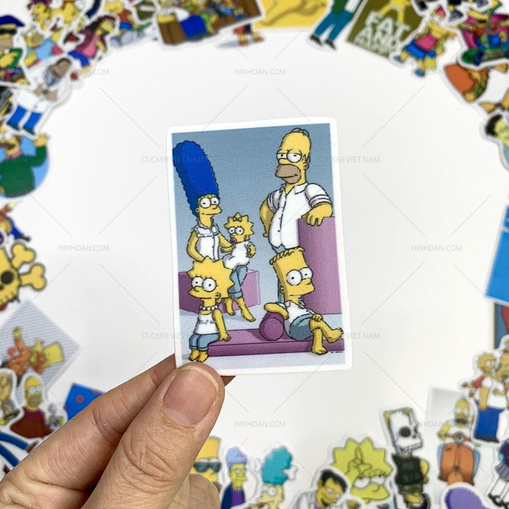 Sticker SIMPSON - THE SIMPSONS - Dán Trang Trí - Chất Liệu PVC Cán Màng Chất Lượng Cao Chống Nước, Chống Nắng, Không Bong Tróc Phai Màu