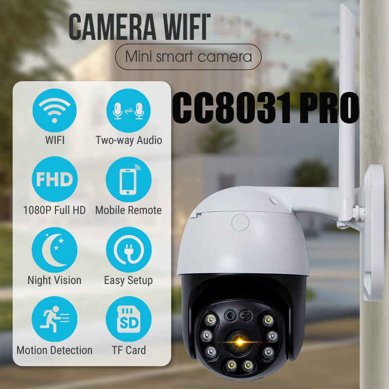 Camera Wifi Ngoài Trời CareCam CC8031 - 3.0Mpx (2304x1296P), Xoay 360 Độ, Đàm Thoại 2 Chiều - Hàng chính hãng