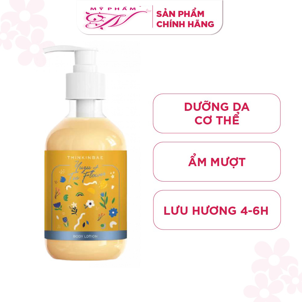 Sữa dưỡng thể Thinkinbae hương Trái Yuzu &amp; Hoa Trà Trắng 300ml