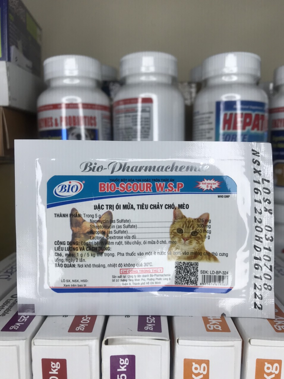 Combo 5 Gói Bio Scour 5Gr - Ói Mửa Tiêu Chảy Chó Mèo