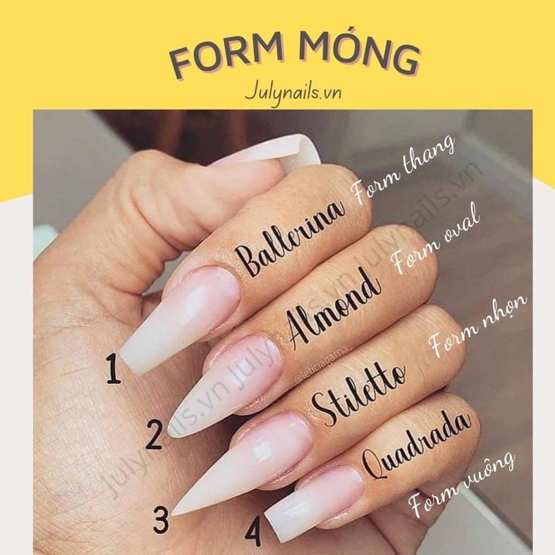 Nail Box Thiết Kế Màu Trắng Nail Cô Dâu Móng Giả Dài Nhọn Đính Nơ nb099