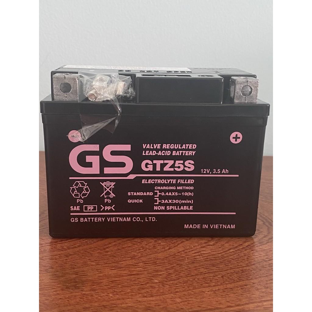 Ắc quy khô xe máy GS GTZ5S 12V - 3.5Ah