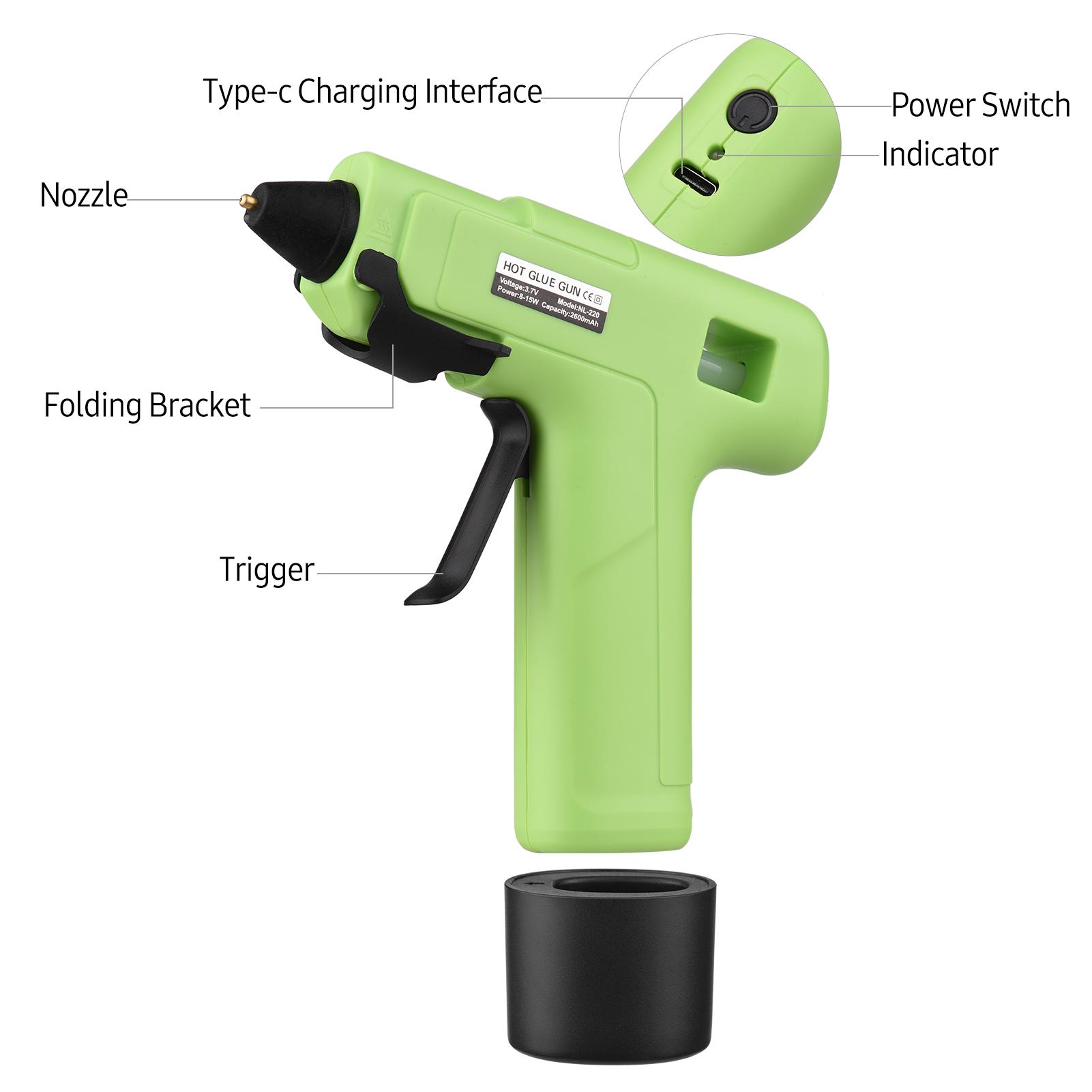 Rechargeable Hot Melt Glue Machine Children's Cordless Portable Small Handheld Manual DIY Glue Machine for Toy Repair Glass Small Accessories Bonding