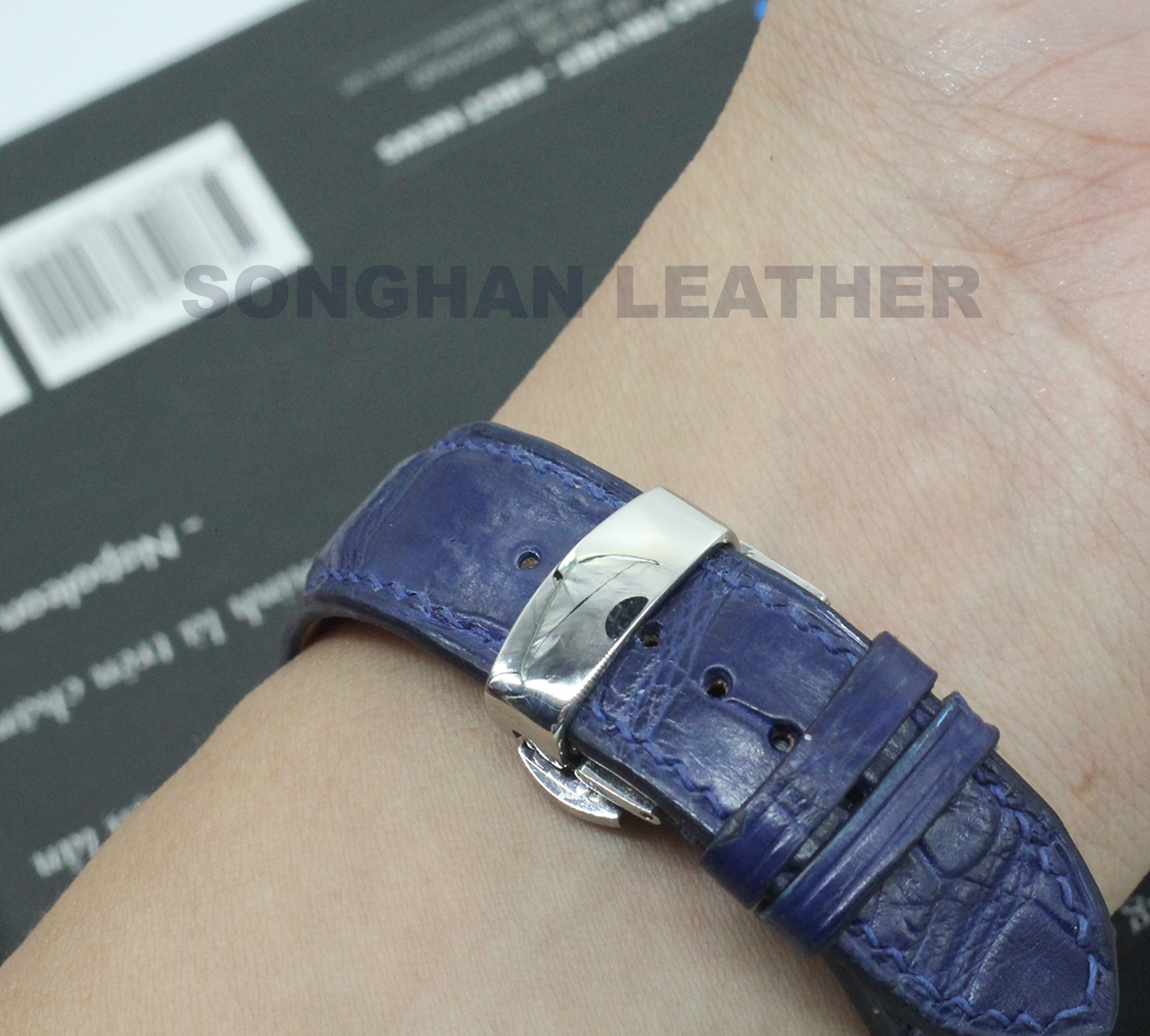 Dây Đeo Thay Thế Dành Cho Apple Watch Da Cá Sấu Cao Cấp, Dây Da Apple Watch Series 2,3,4,5,6,7 Size 38mm,40mm,41mm,42mm,44mm,45mm Hàng Chính Hãng Songhan Leather