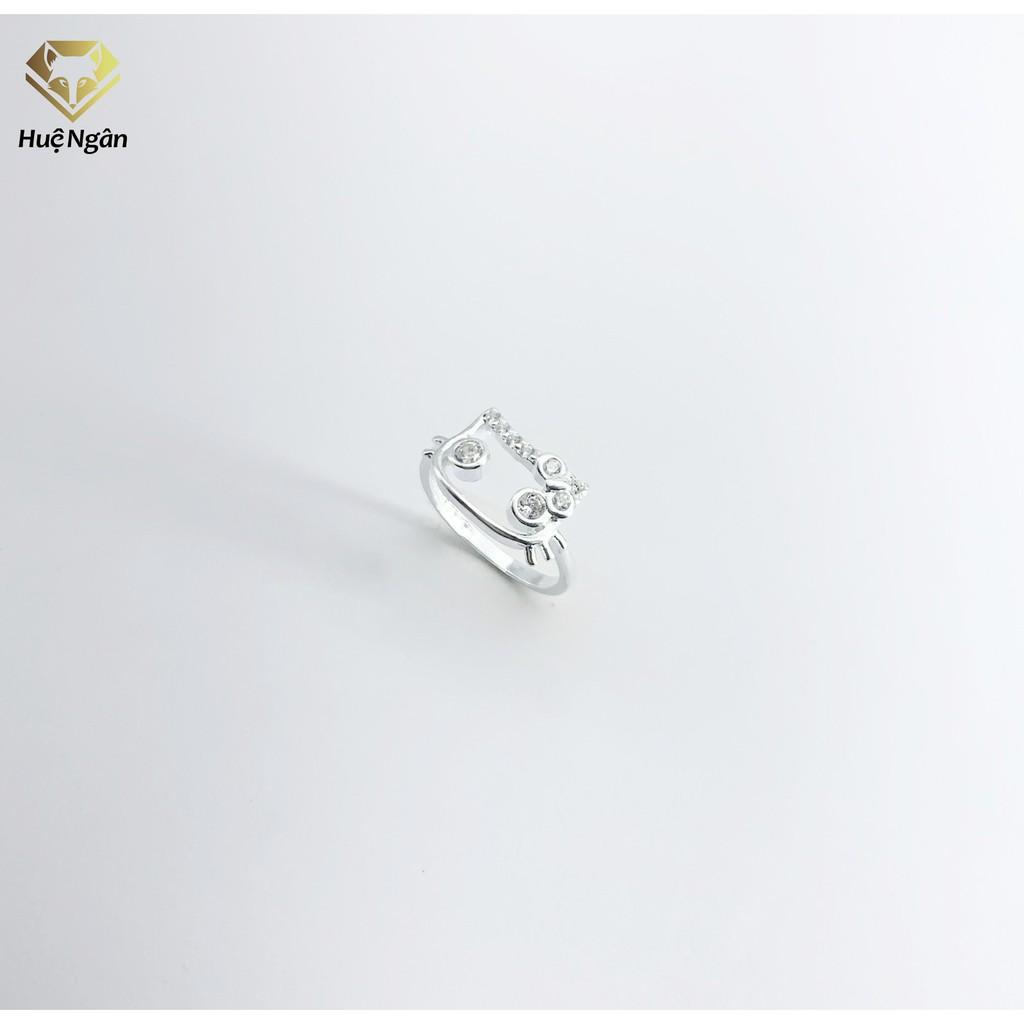 Nhẫn bạc Ý 925 Huệ Ngân - Mèo KITTY RYR140071