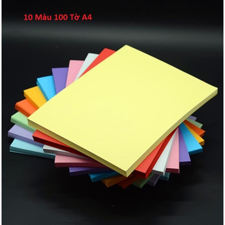 Giấy Vuông Gấp Origami 10 màu 100 tờ (2 mặt Đều Có Màu) Kích Thước 20x20cm,18x18cm,15x15cm