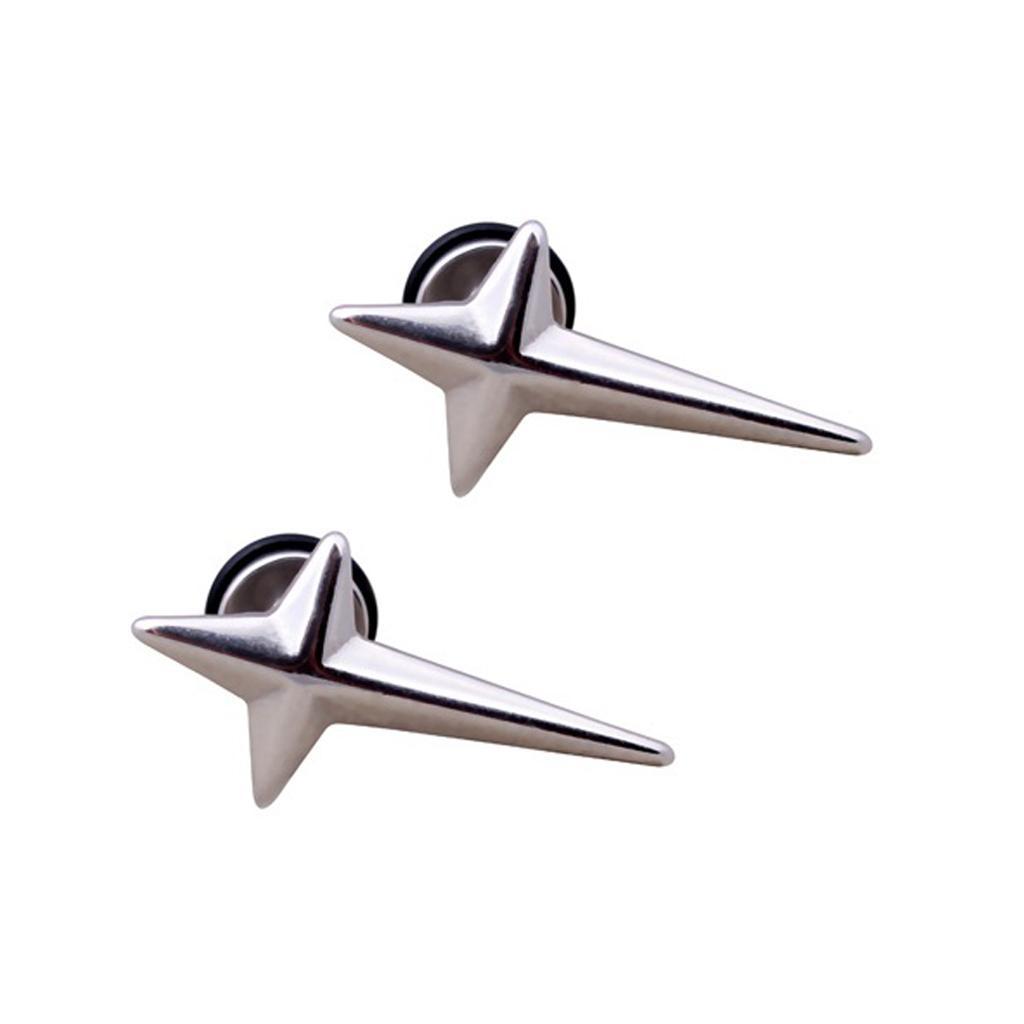 Fashion Unisex  Stainless Steel Cross Earrings Ear Studs Jewelry