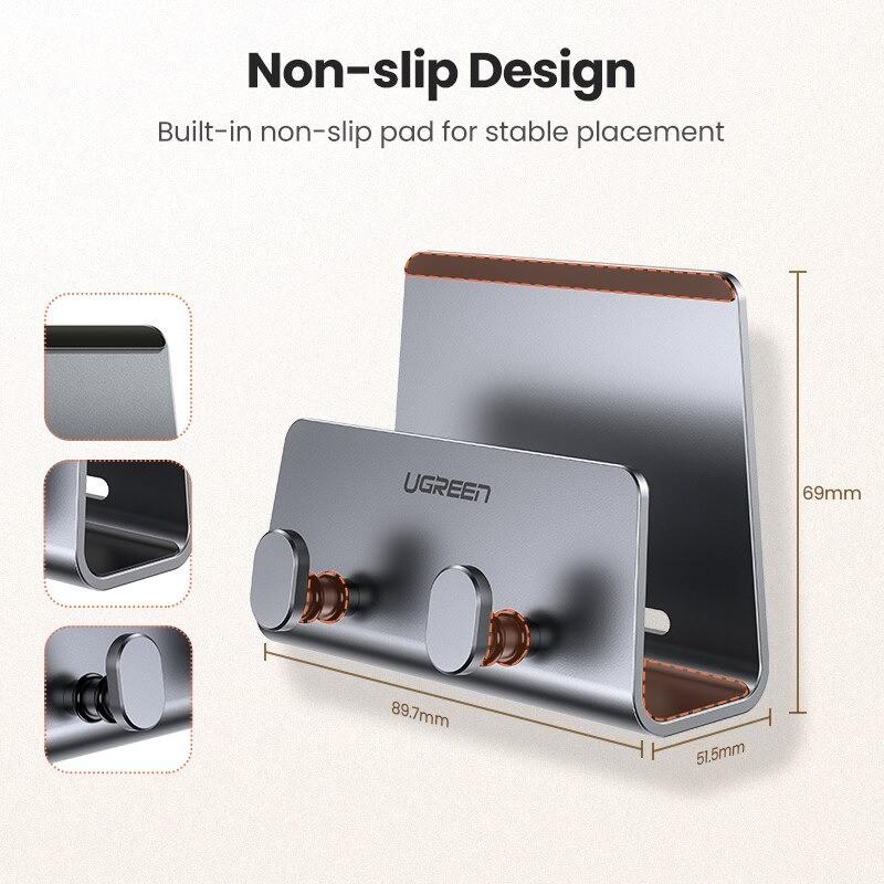 Ugreen UG70584LP193TK Màu Xám Giá Đỡ Điện Thoại Máy Tính Bảng Gắn Tường Tiện Dụng - HÀNG CHÍNH HÃNG