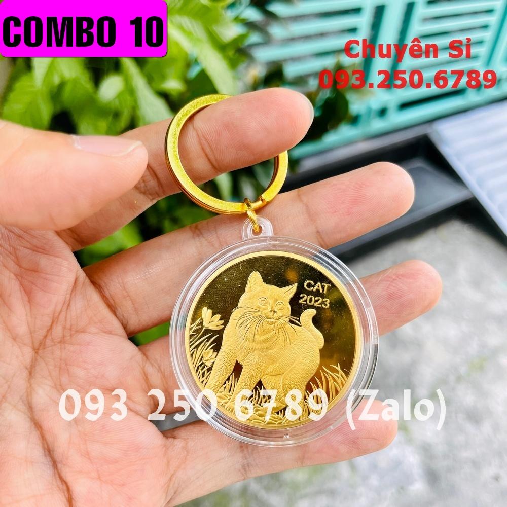Móc khóa Tiền Xu Con Mèo Úc Vàng Mừng Năm Quý Mão 2023, Tiền lì xì tết 2023 , NELI