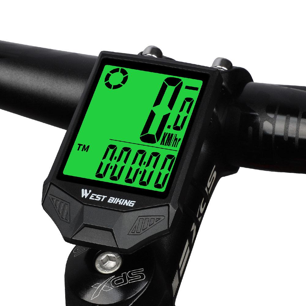 Đồng hồ đo quãng đường xe đạp không dây WEST BIKING, màng hình LCD chống nước