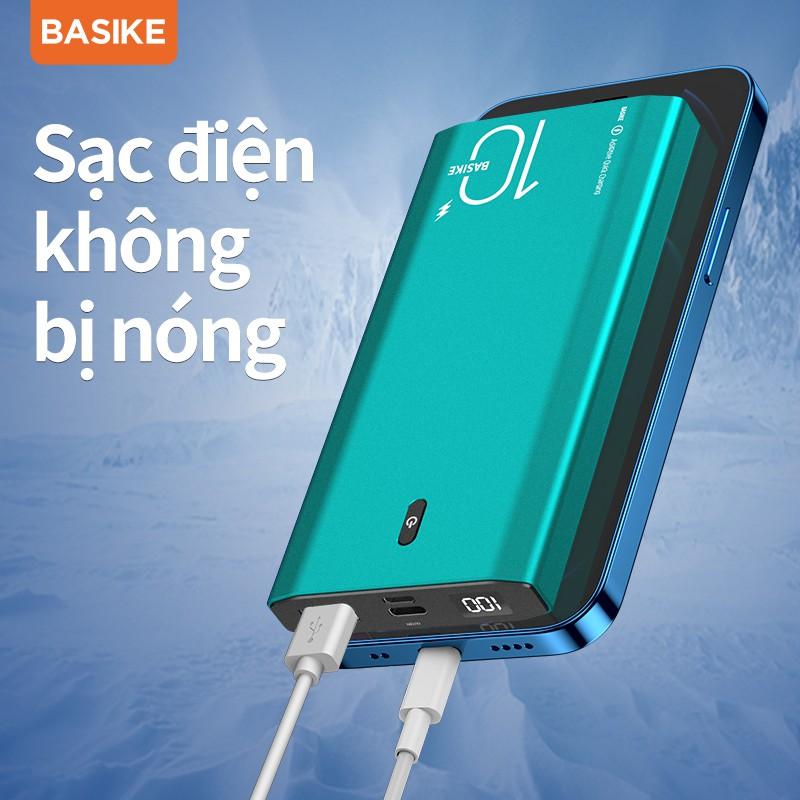 Sạc dự phòng BASIKE PT06D màn hình LED 10000mAh 22.5W cao cấp cho iPhone 12 Samsung Huawei-Hàng chính hãng