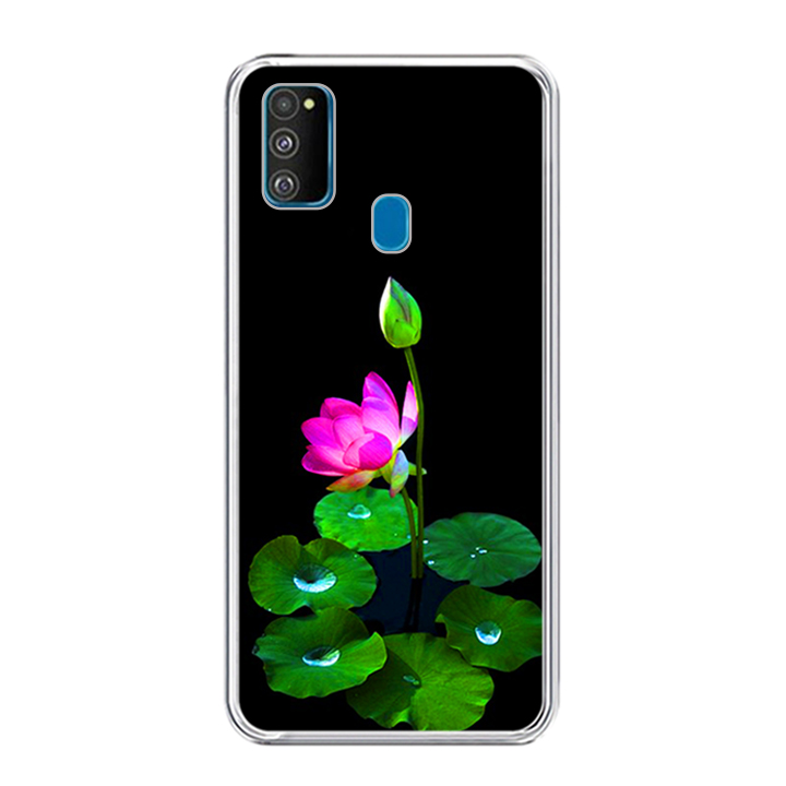 Ốp lưng dẻo cho điện thoại Samsung Galaxy M21 – 0296 LOTUS02 – Hàng Chính Hãng