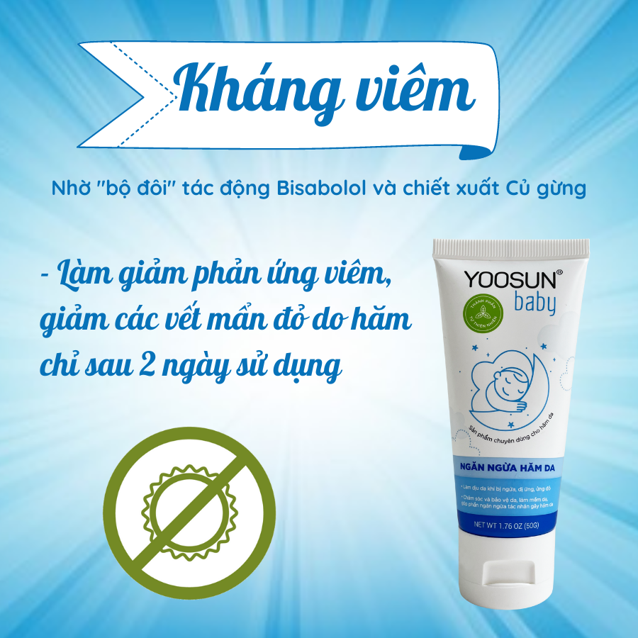 Kem ngăn ngừa hăm da, dịu mẩn ngứa YOOSUN Baby 50g