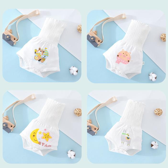 Quần Lót Mặc Ngoài Bỉm Tả Cho Bé Từ 0-2 Tuổi Quần Lưng Cao Cotton 100%
