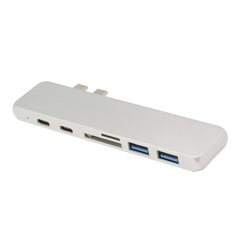 7 In 1 USB Type C Hub 4K & 2 USB C & /TF Card Reader & 2 USB 3.0