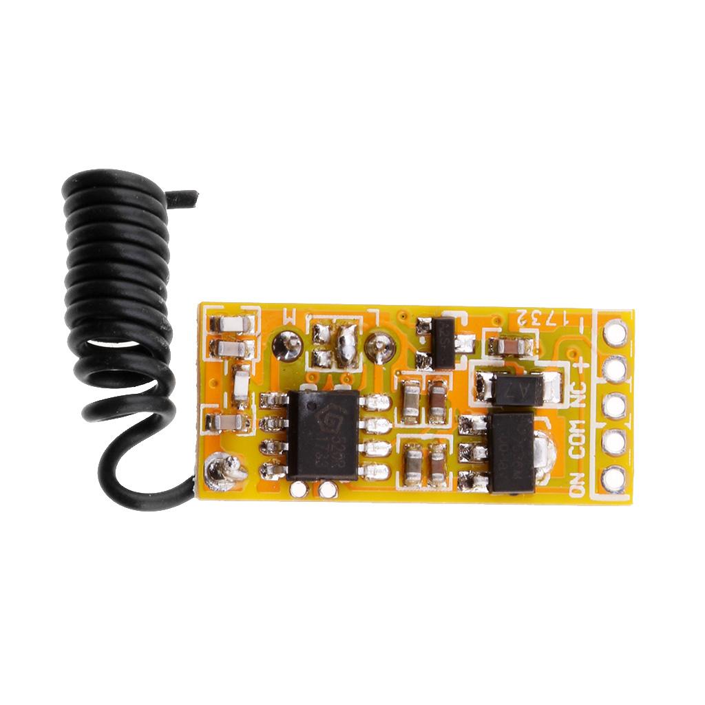 2Pcs 1CH LED Light Wireless RF Relay Remote Control Switch Receiver Module