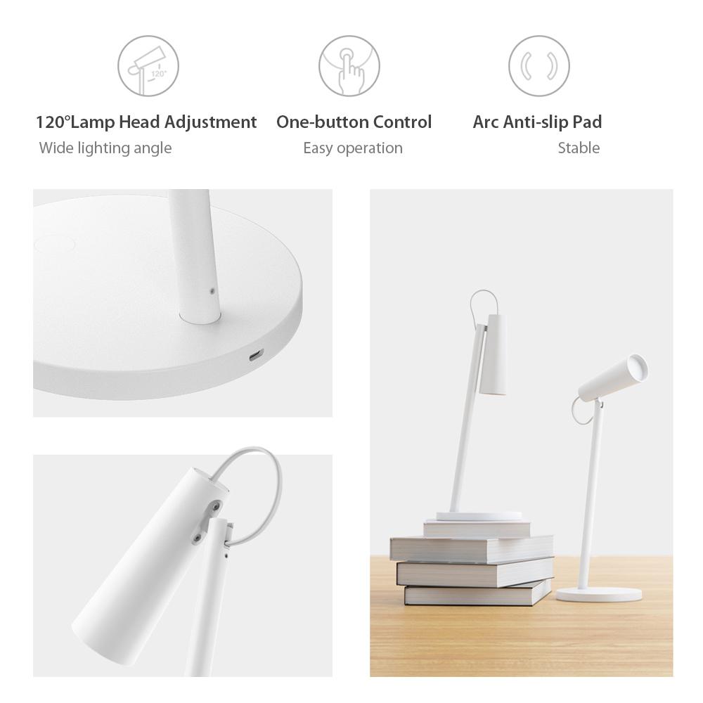 Xiaomi Mijia Rechargable Desk Lamp LED Table Lamp USB Charging 2000mAh Battery 3 Modes Dimming 2600K 3200K 4500K