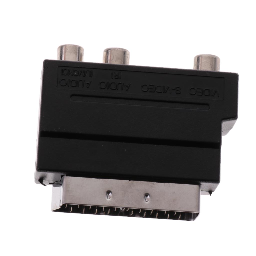 Adaptor AV Block To 3 x RCA Phono Composite S-Video With In/Out Switch