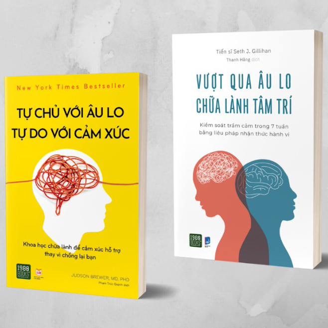 Combo 2 Cuốn: Vượt Qua Âu Lo, Chữa Lành Tâm Trí + Tự Chủ Với Âu Lo, Tự Do Với Cảm Xúc