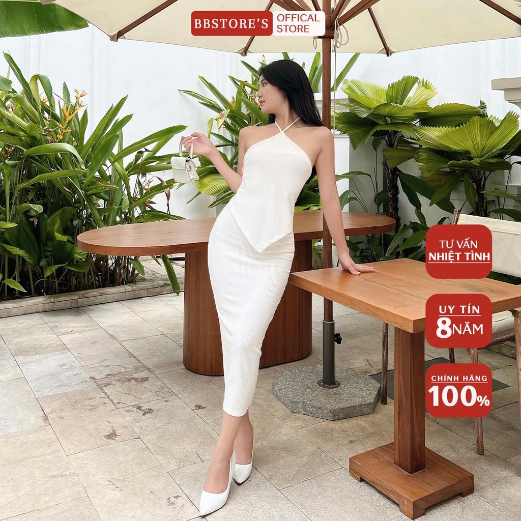 BBSTORE'S Set Áo Yếm Hở Lưng Phối Chân Váy Body Cực Xinh - K1005