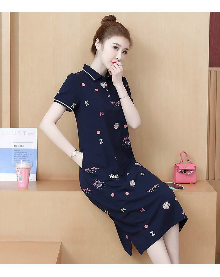 ĐẦM SUÔNG THUN HỌA TIẾT CAO CẤP