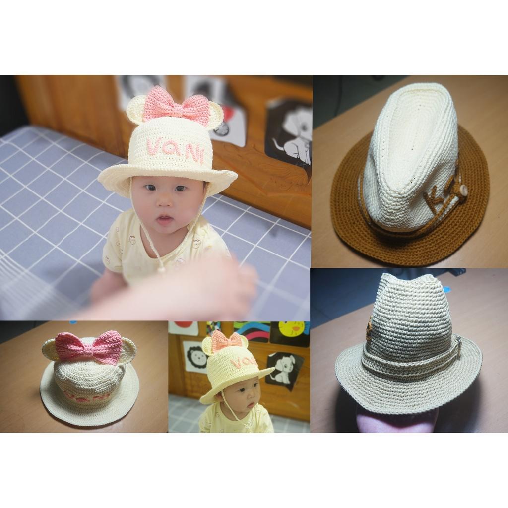 Mũ cho bé được đan thủ công dùng đi chơi dã ngoại