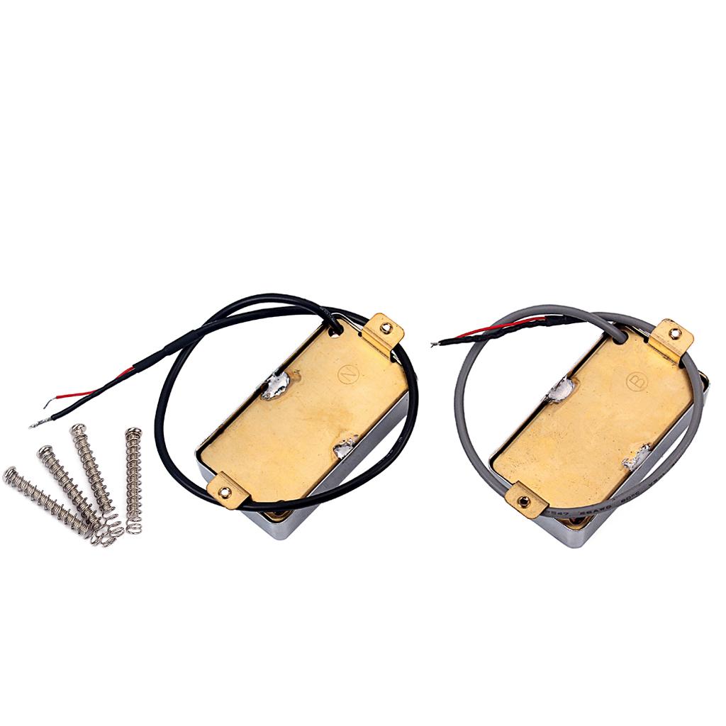 Sunnimix 2 Miếng Nhựa Dẻo Alnico 5 Soapbar Bán Cho Đàn Guitar Điện Thay Thế Phần Cổ/Cầu Đen