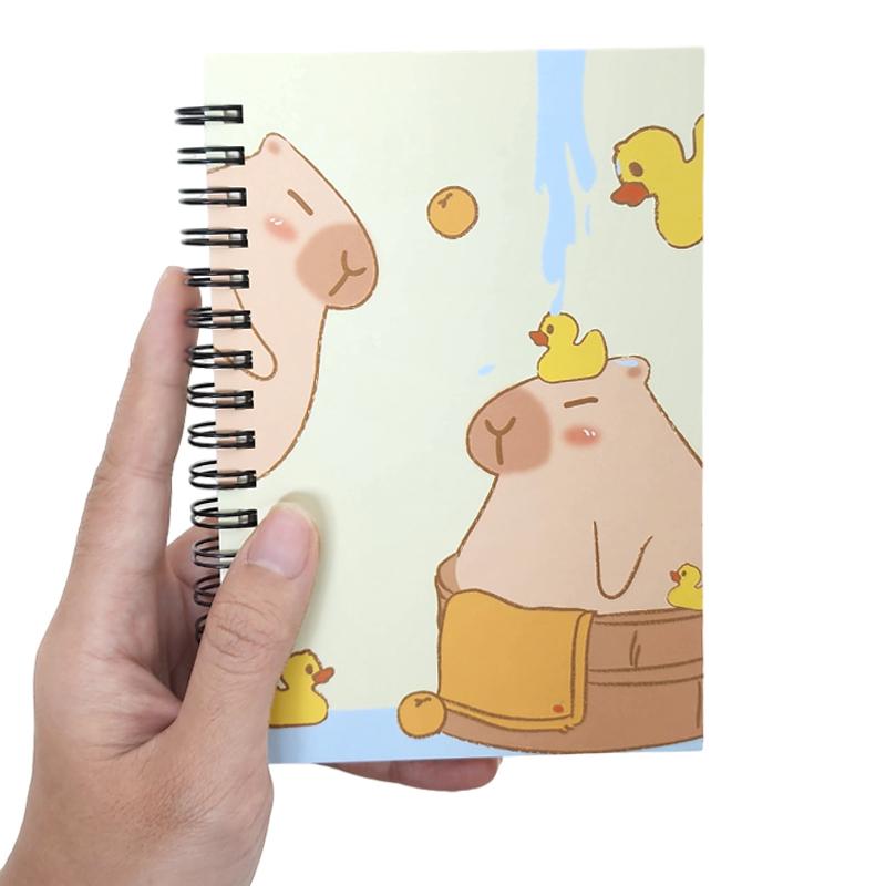 Sổ Lò Xo Bìa Bồi Friendly Ambassador Capybara V1 A6 - Không Kẻ - 160 Trang 80gsm - The Sun 02