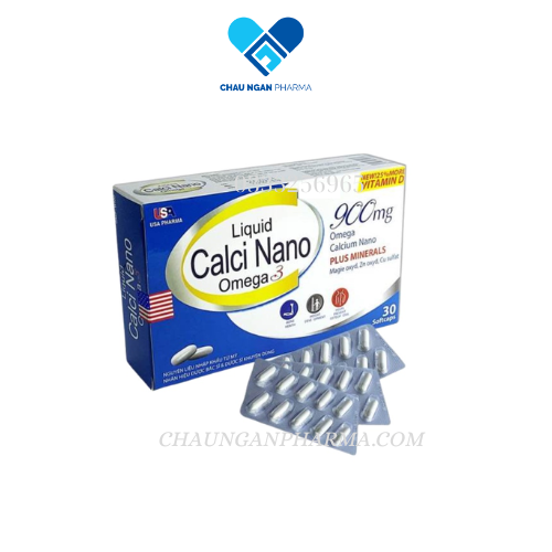 Viên uống Liquid Calci Nano Omega3 hỗ trợ phát triển chiều cao, giúp xương, răng chắc khỏe – Hộp 30 viên