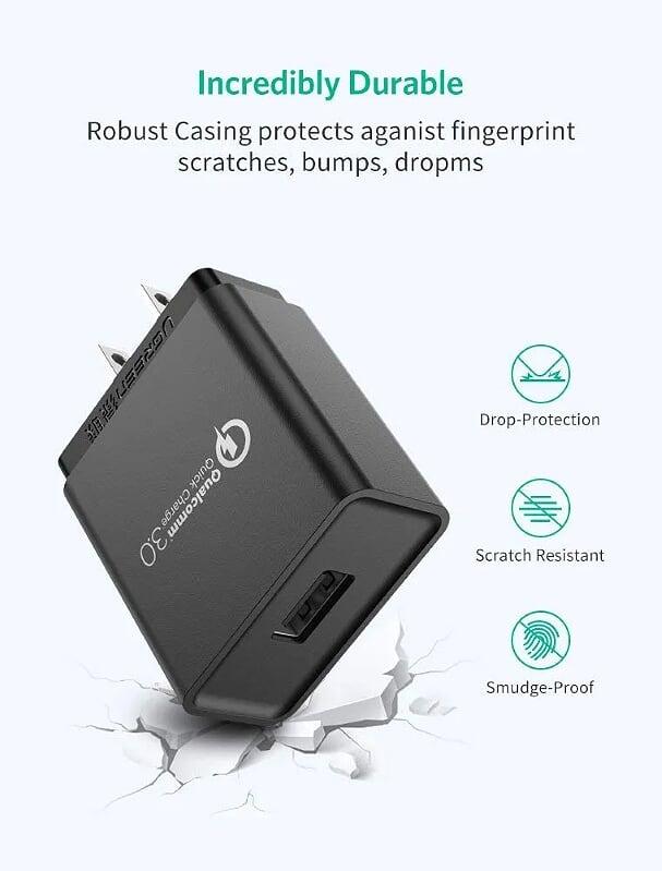 Ugreen UG20904CD122TK 18W qc3.0 sạc nhanh USB Quick Charge 3.0 màu đen - HÀNG CHÍNH HÃNG