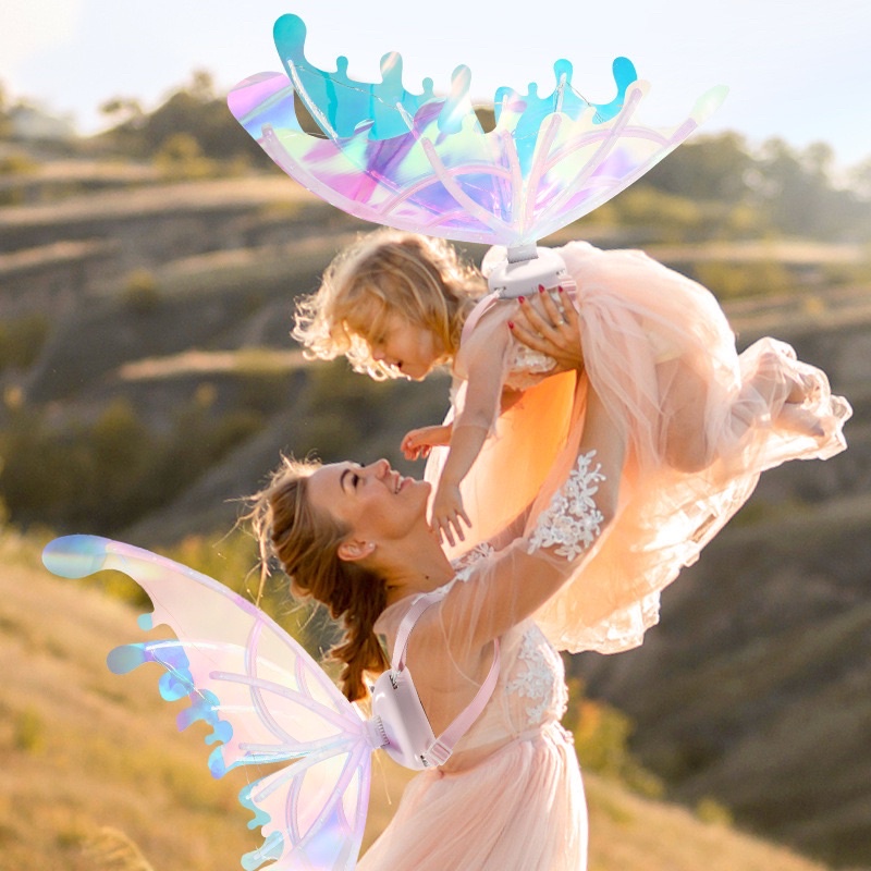 Cánh bướm điện tử thiên thần phát sáng tự vẫy làm đồ chơi trung thu cho bé, quà tặng sinh nhật cho bé