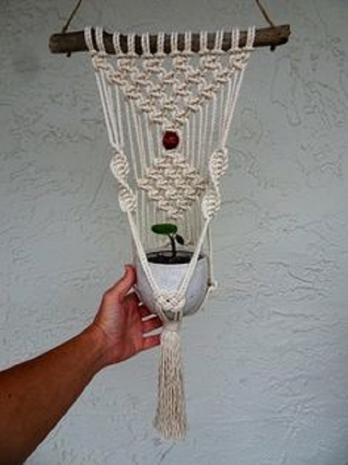 1 dây tết macrame treo tường trang trí chậu cây cảnh
