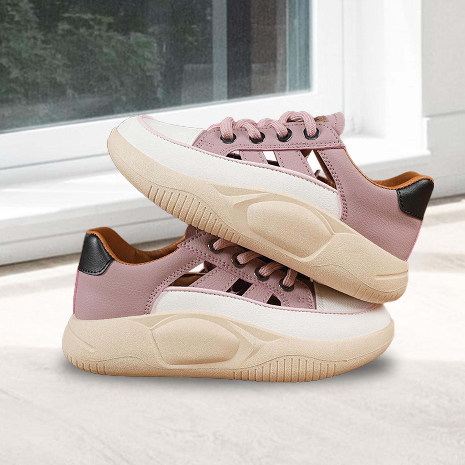 Chunky Platform Sneakers for Women Lace Top Retro Comfortable Casual Shoes
