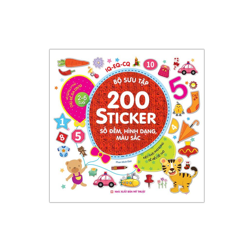 Sách - Combo 6 bộ 200 sticker Kèm Quà tặng