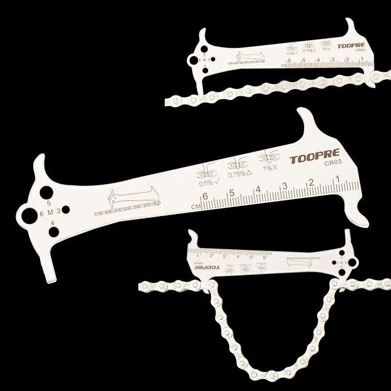 Portable Bicycle Chain Wear Checker Indicator Repair Tool Stainless Steel Mountain Road Chains Gauge Measurement Ruler