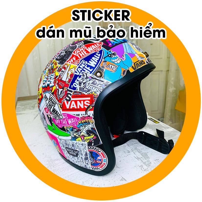 Sticker Dán Mũ Bảo Hiểm Chống Nước Giá Rẻ Azsticker Số Lượng Từ 10 - 50 Hình Chất Liệu Decal Cắt Sẵn Dễ Dàng Sử Dụng