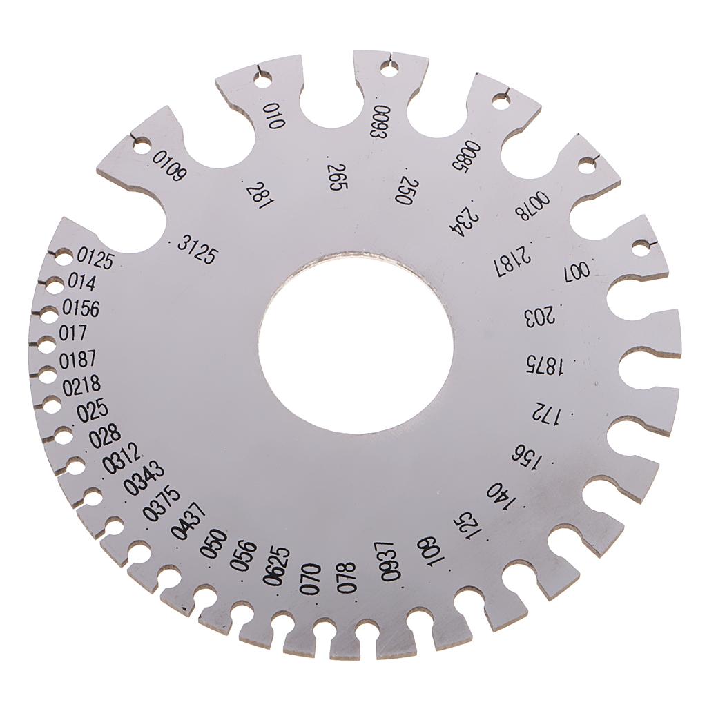 Round Wire Gauge Diameter Gage Metal Inch Inspection Measuring Instrument