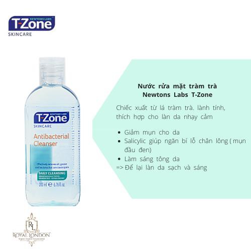 Nước Hoa Hồng T-ZONE Antibacterial Cleanser Làm Sạch Tinh Chất Tràm Trà 200ml