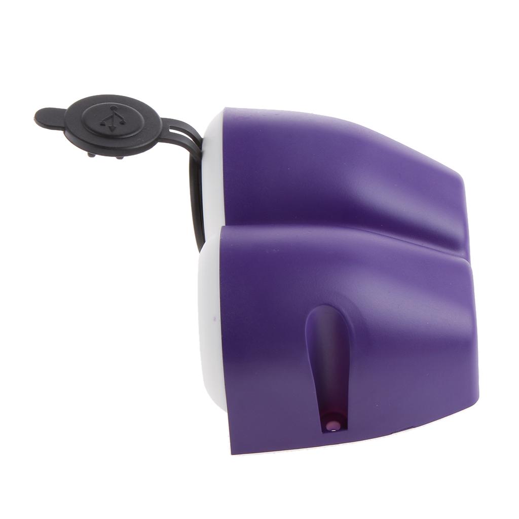 3.1A Dual USB Port Car Charger Power Outlet + Red LED Voltmeter Panel Purple