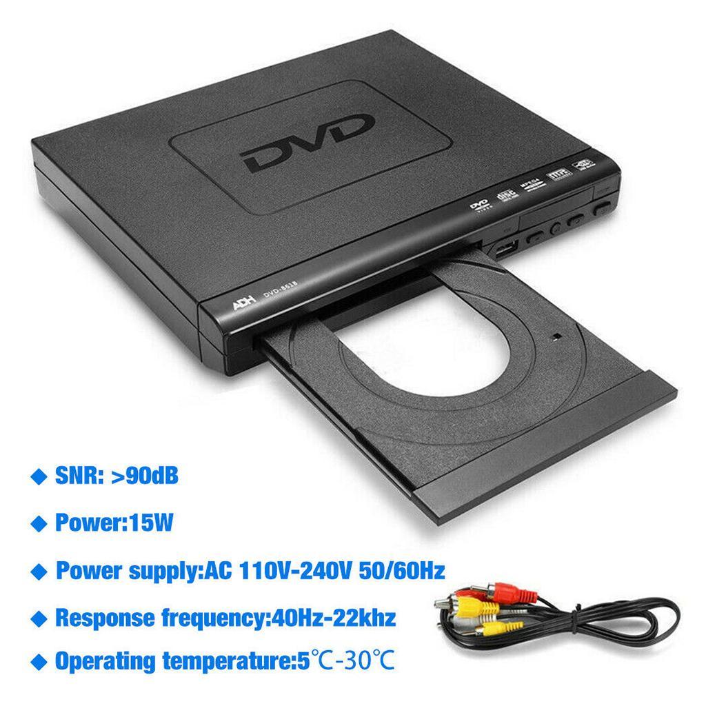 2xHD DVD Player ADH CD VCD Music Disc Upscaling USB Remote 1 inch Screen