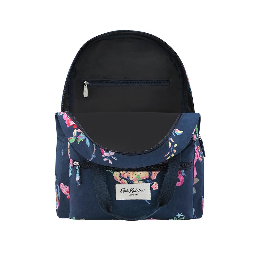 Ba LôMFS Backpack w' hanging loop New Birds and Roses-Navy-1072761