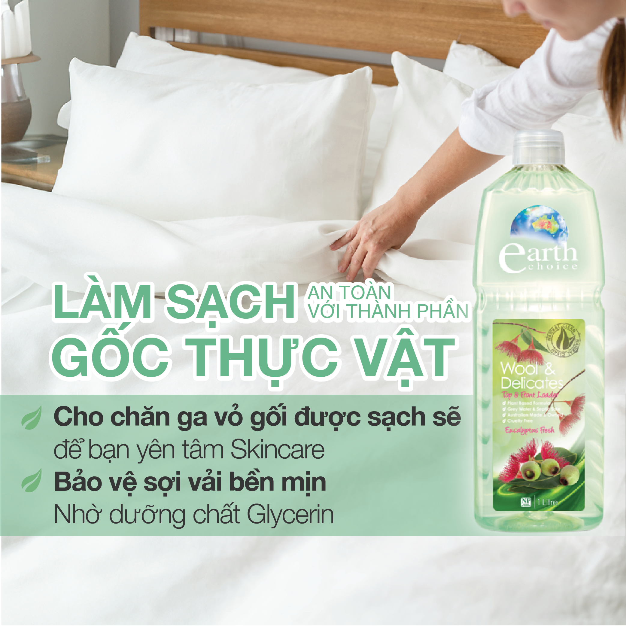 Nước giặt dành cho loại vải cao cấp Earth Choice 1L