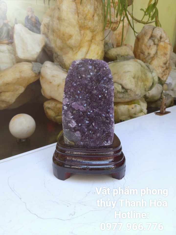 Bông Đá Thach Anh Tím Tự Nhiên Loại A - Đá Phong Thủy