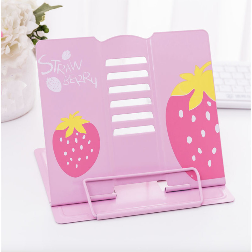 Giá đọc sách kim loại chống cận cho bé họa tiết fruit