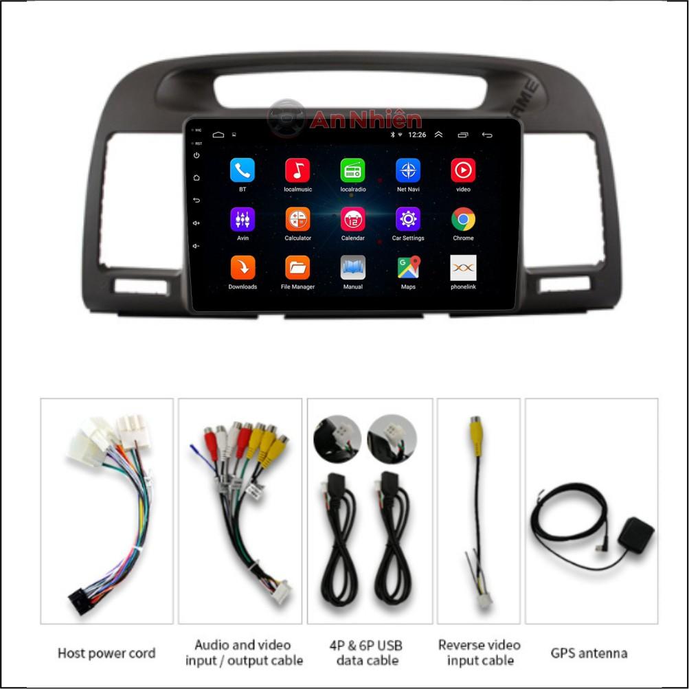 Màn Hình Android 9 inch Cho CAMRY 2002-2005 - Đầu DVD Chạy Android Tiếng Việt Kèm Mặt Dưỡng Giắc Toyota Camry
