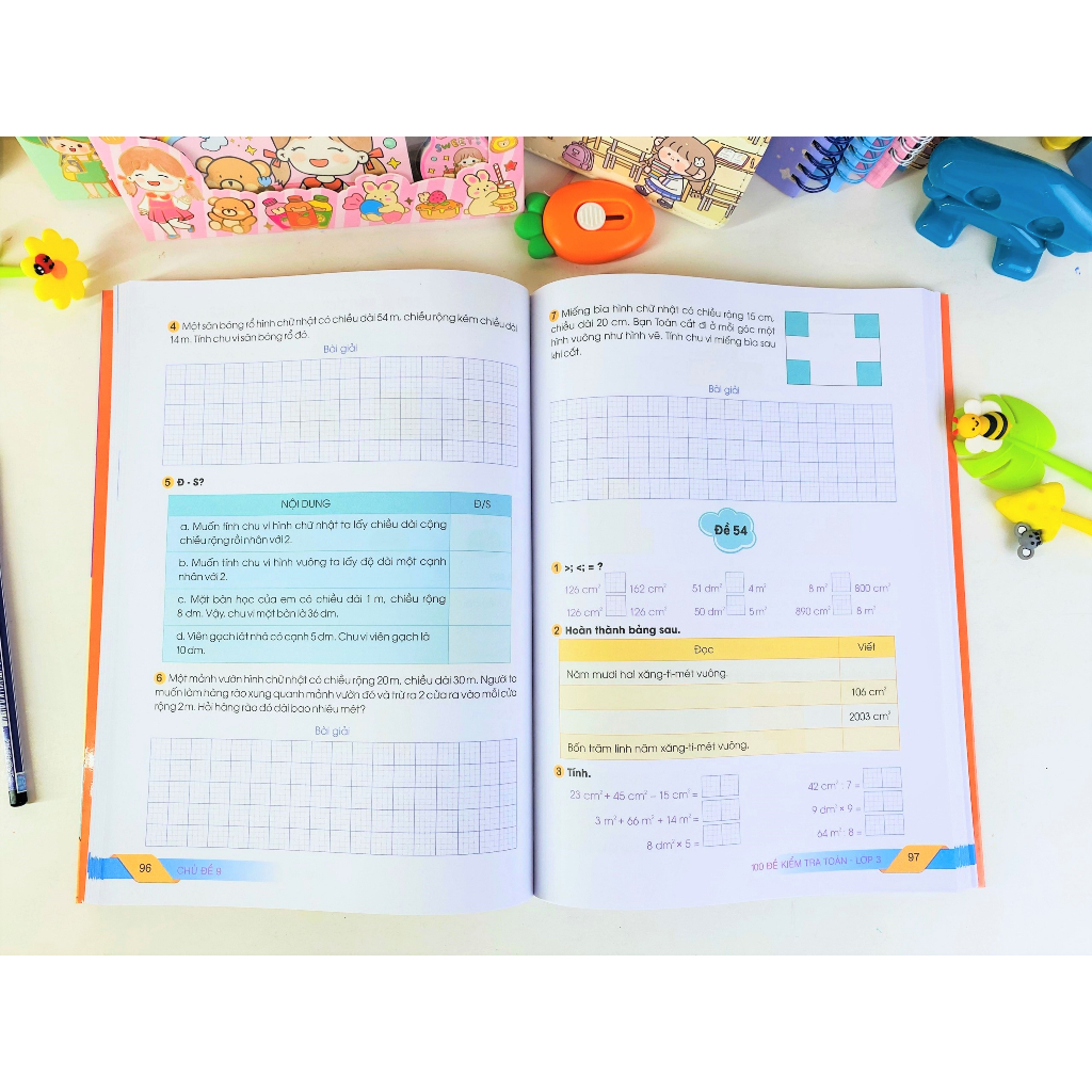 Sách - 100 Đề Kiểm Tra Toán Lớp 3 - Biên soạn theo chương trình GDPT mới - ndbooks