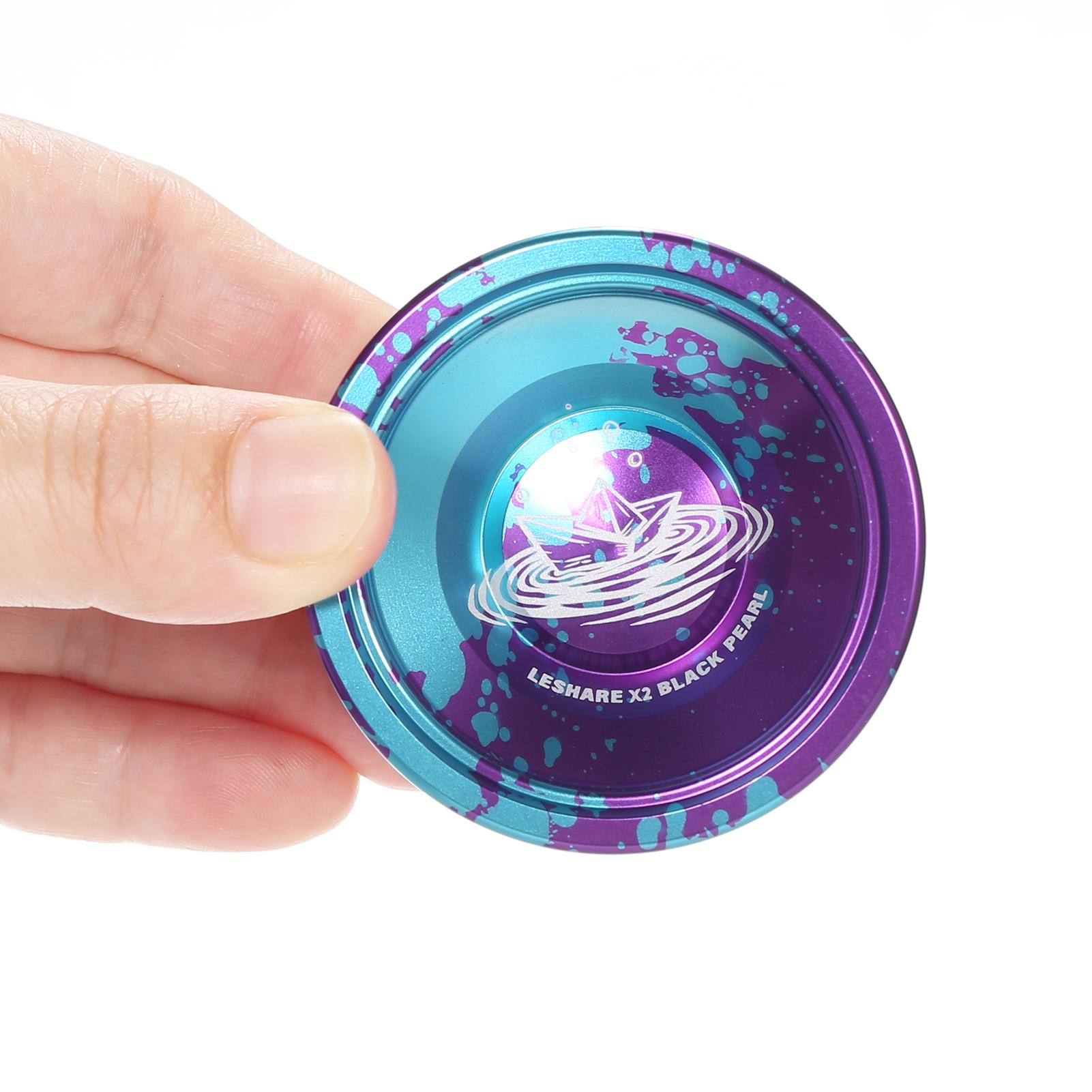 LESHARE X2 Bóng Yoyo nhôm Quà tặng Yoyo cạnh tranh với dây chịu lực và găng tay
