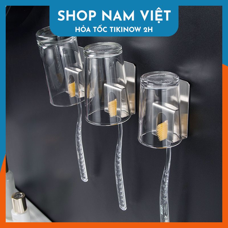 Móc Dán Tường Treo Bàn Chải, Treo Ly Inox 304