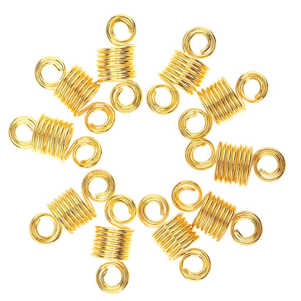 10 Pieces Spiral Clips Hair Coil Dreadlocks Braid Beads Jewelry