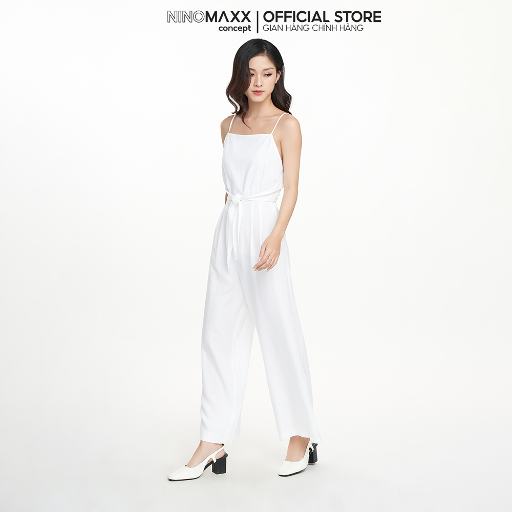 N&amp;M Bộ jumpsuit chất liệu linen Nữ thời trang 2205011